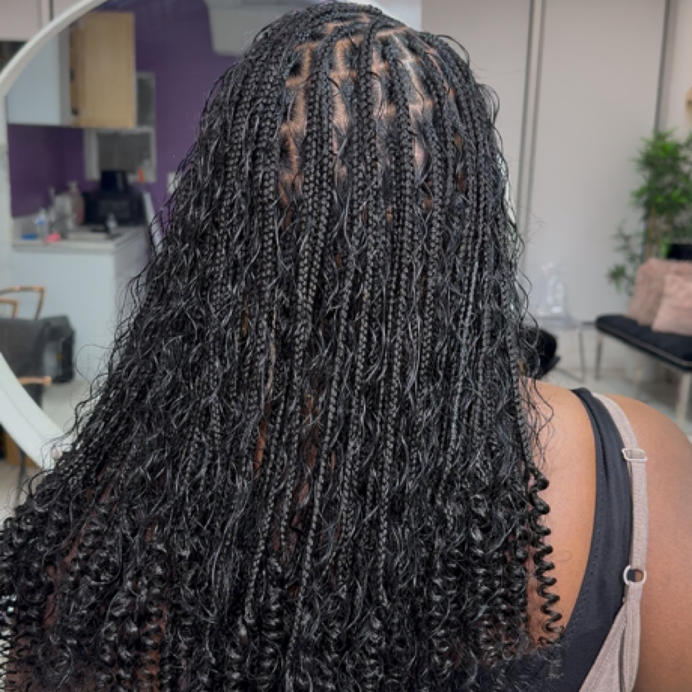 Medium Boho Knotless at Kechna B in North Miami Beach, FL