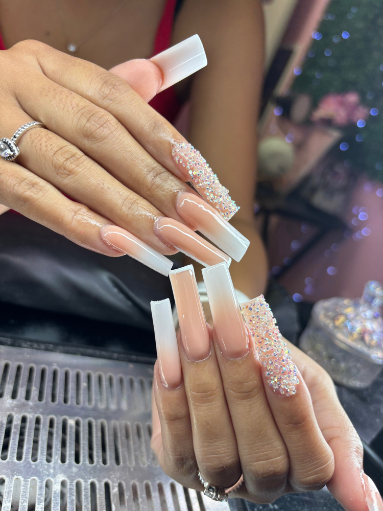 Ombre Acrylic Nails at The Nail Goddess in Garner, NC