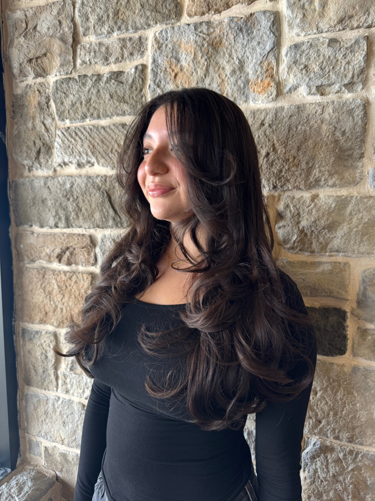 Layered Haircut at born222dye in Irving, TX