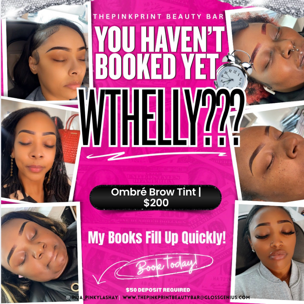 Ombre Brow Tint Class at ThePinkPrint Beauty Bar in Memphis, TN