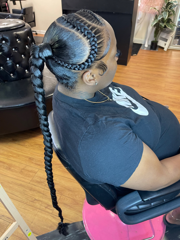 Braided Ponytails/Stitch Braids