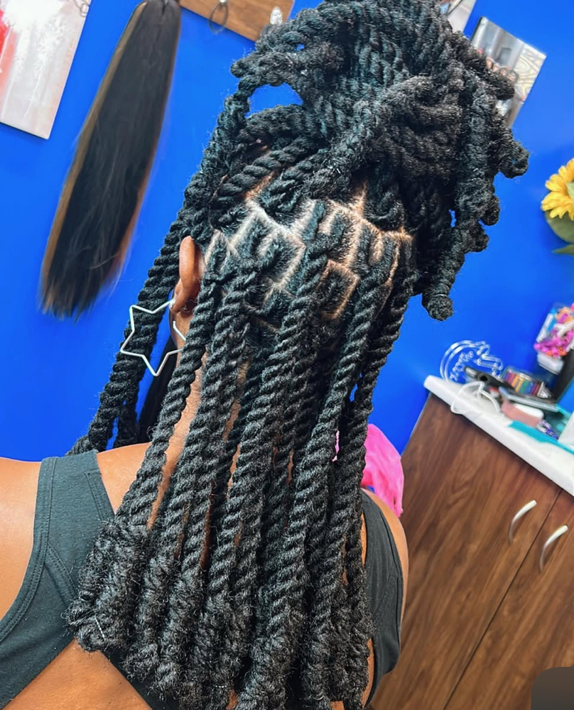 Invisible Locs at Boobabe Braidn Bar in Oxon Hill, MD