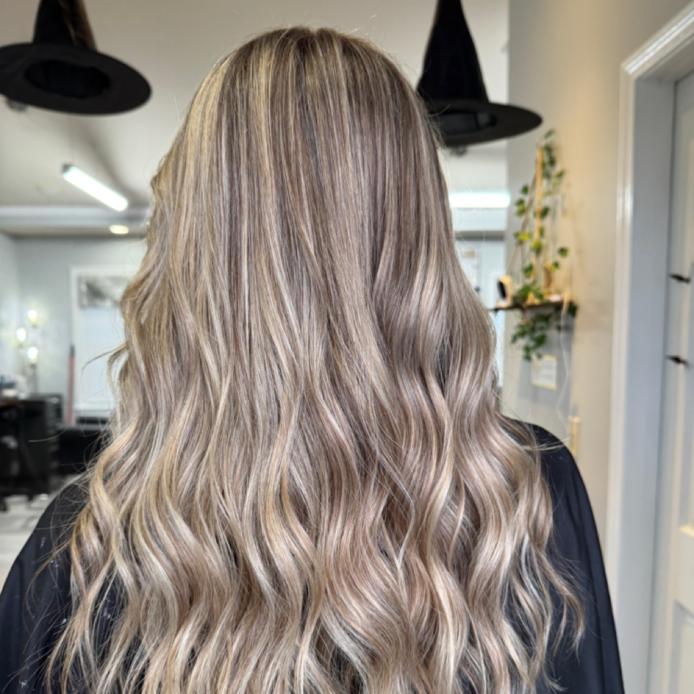 Highlight + lowlight at Emerald Salon in Harrisonville, MO