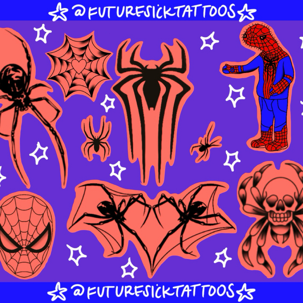 Spidey Flash $85-$250 at Future Sick Tattoos in San Antonio, TX