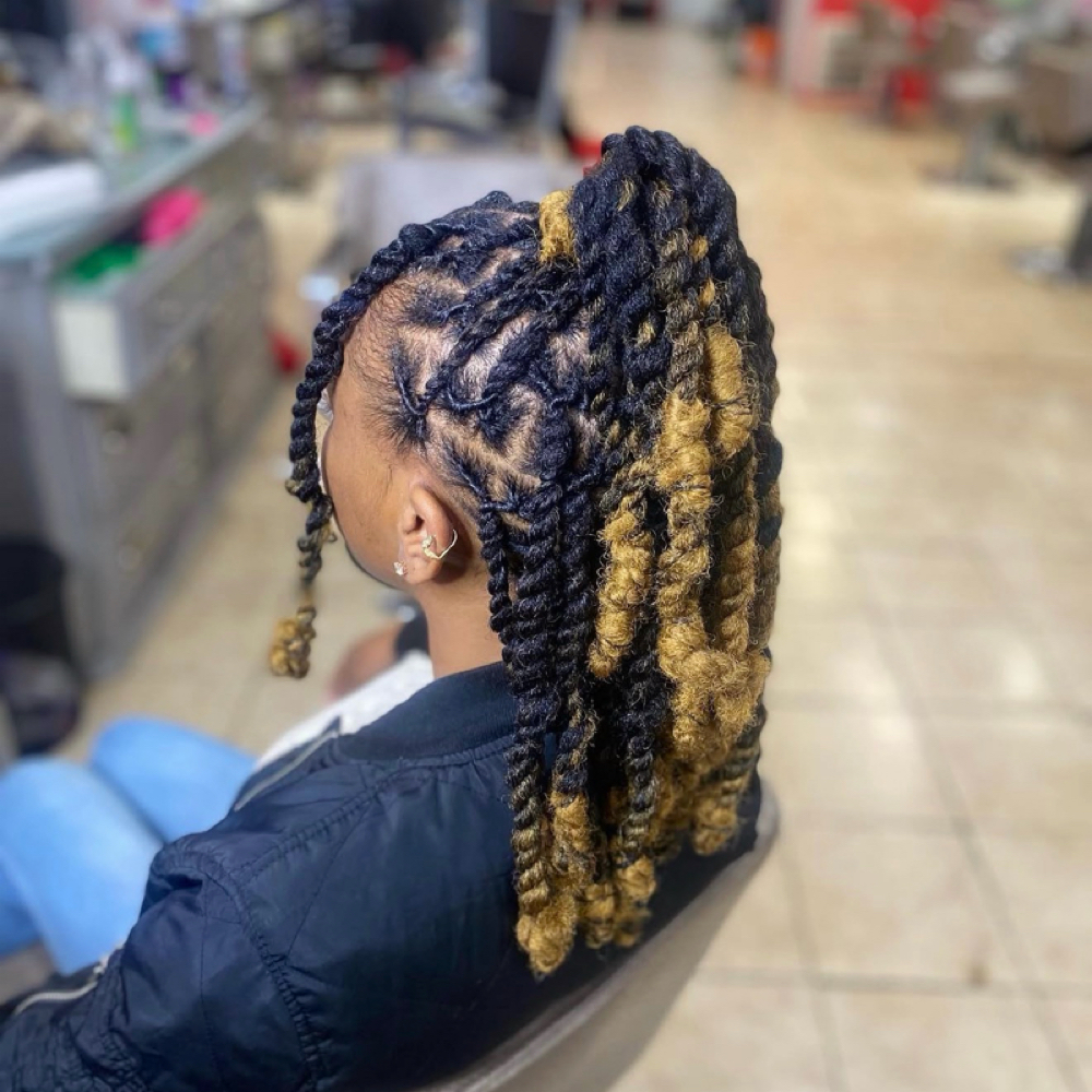 Invisible locs at Lulu Luxe Locs in Brooklyn, NY