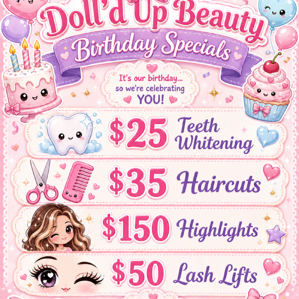 Lash Lift Special 🎉🥳 at Doll’d Up Beauty in Madera, CA