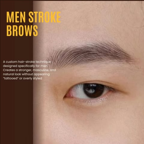 MEN STROKE BROWS  - $700➡️$379 at Chi Beauty Lashes & Brows in Los Angeles, CA