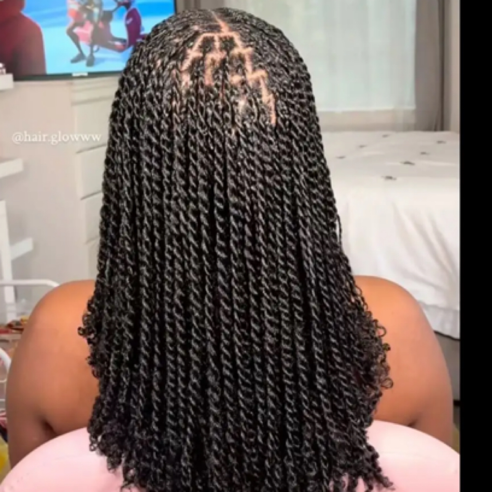 2 Strand Twist W Added Hair at Eryka’s Hair Couture in Midlothian, IL
