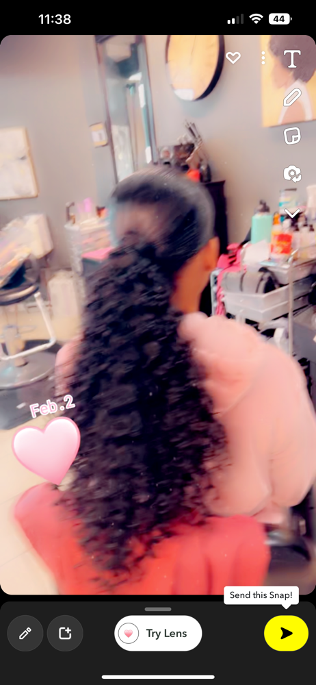 Sleek ponytails