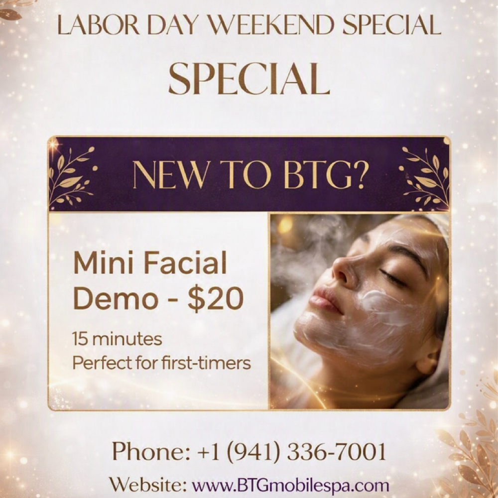 Mini Facial Demo at Beyond the Glow Mobile Spa in Bradenton, FL