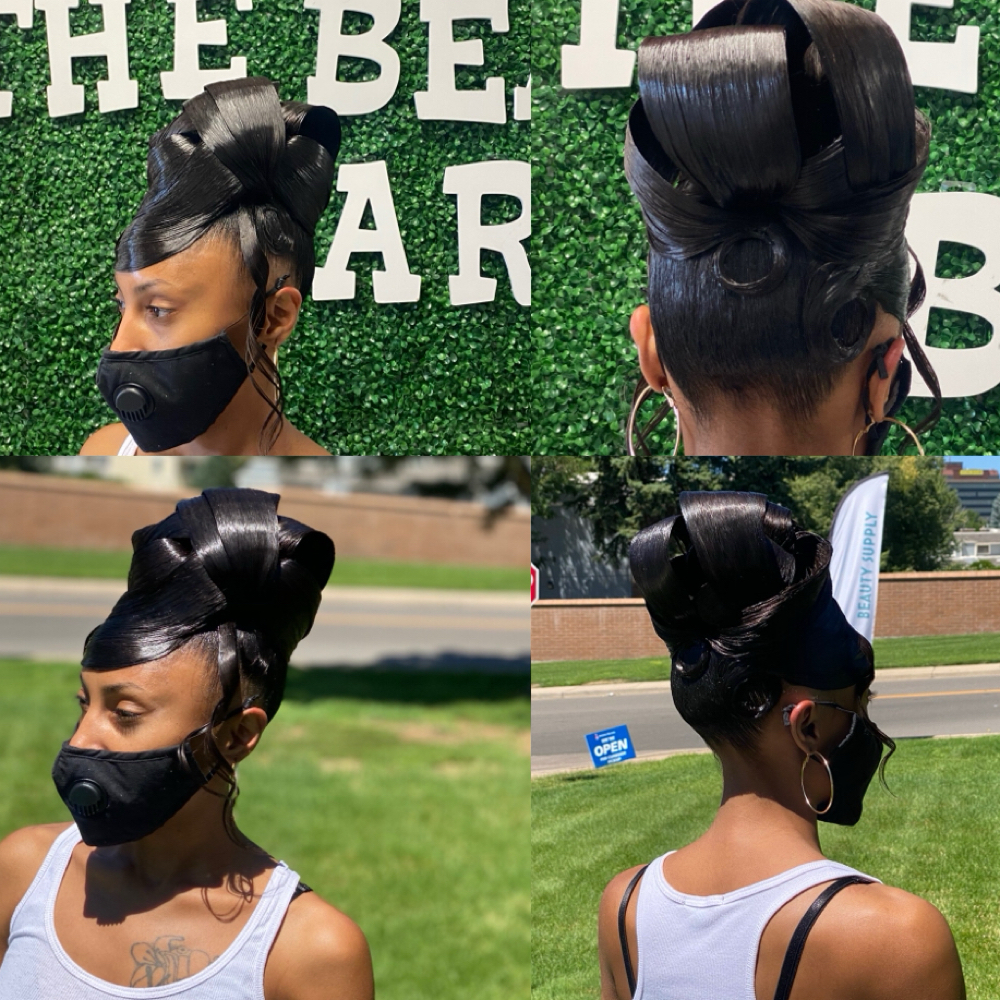 Sculptured Ponytail at ToyaJ Styles in Denver, CO