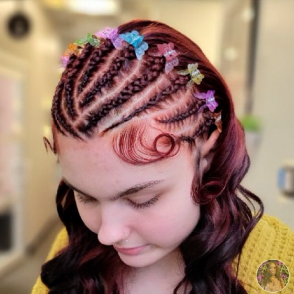 Braids + Barrel Curls