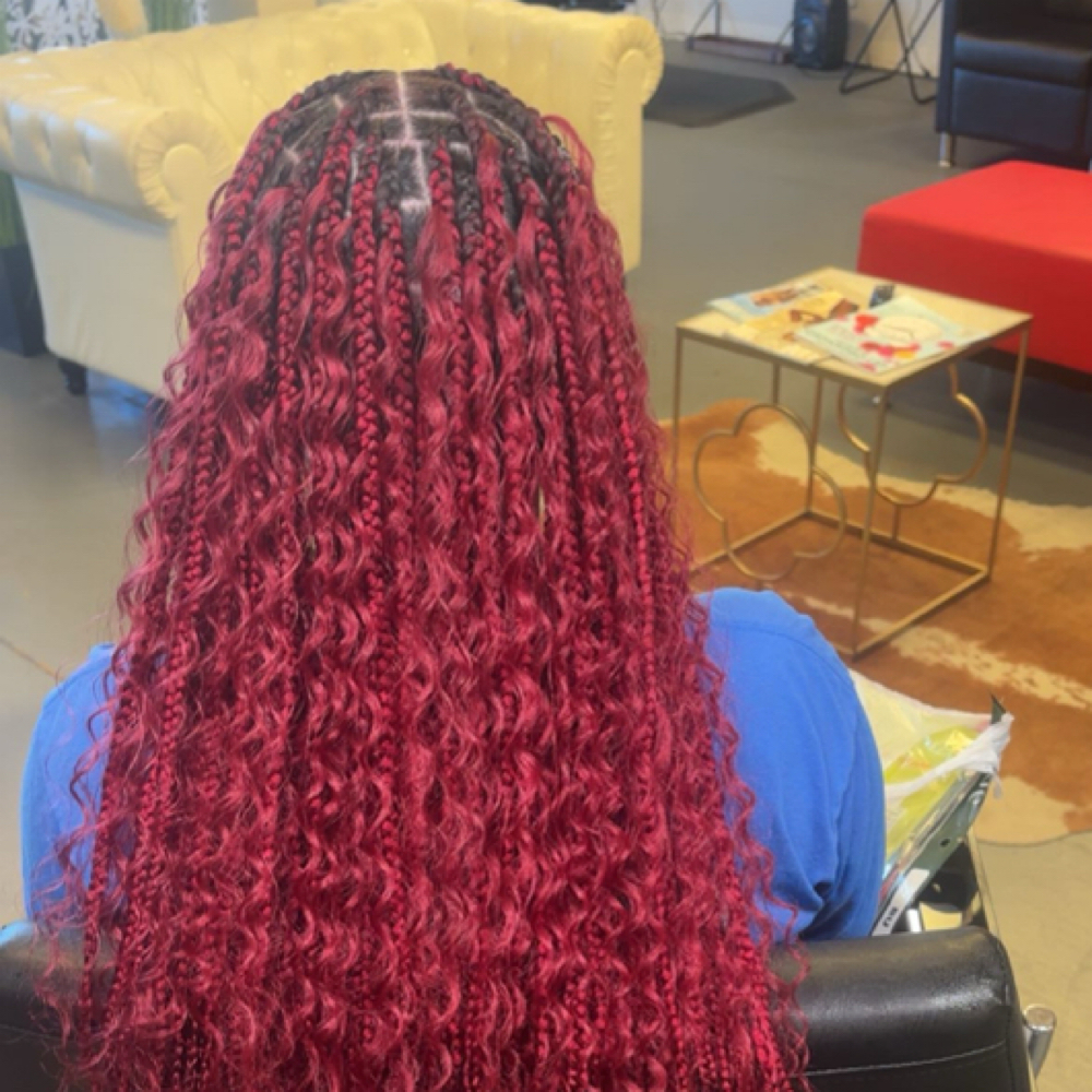 Medium Knotless/ Boho at XXI Shēk Hair Co. in Kingsland, GA