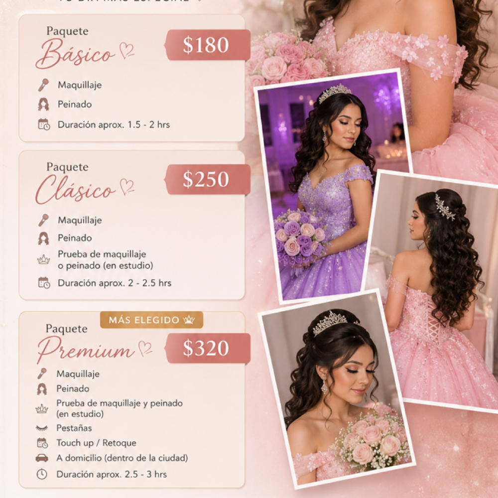 XV PACKAGES ✨ at EJ Beauty Studio in Friendswood, TX