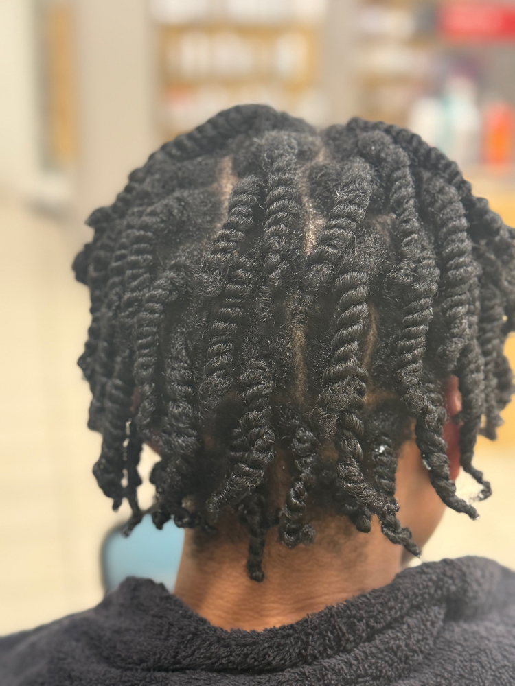 Natural Hair 2 Strand  Flat Twist