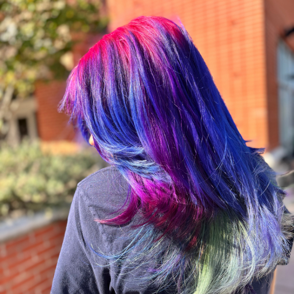 Custom Creative Color at Blades & Beauty LLC in College Park, MD