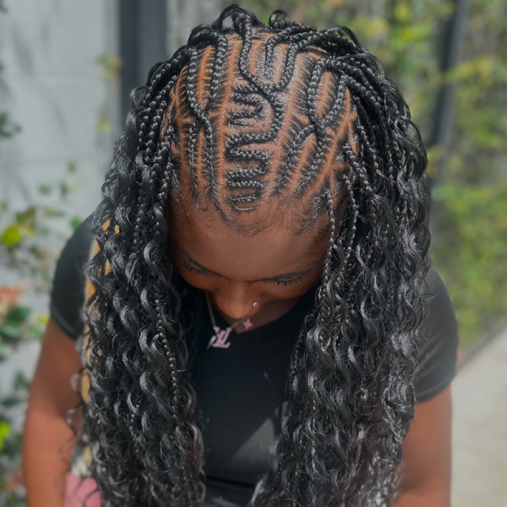 Tribal Braids at Crowned By Trece in Houston, TX