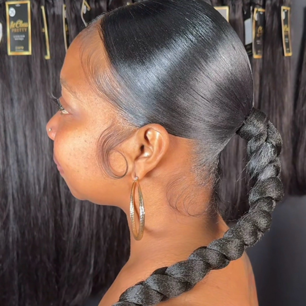 Braided Ponytail (Hair included) at 1ST CLASS PRETTY in Miami Gardens, FL