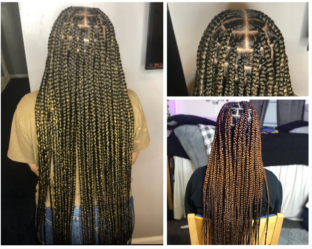 Large Knotless Braids