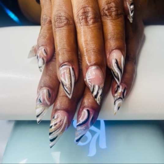 Medium Basic Acrylic Full Set at Pretty N Polished Nails by Mi Mi in Suffolk, VA
