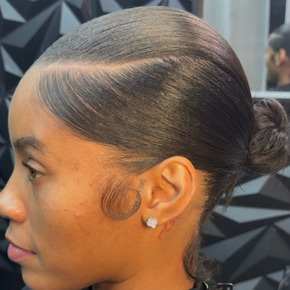 Sleek Ponytail/Bun at HairByMykaylah in Union City, GA