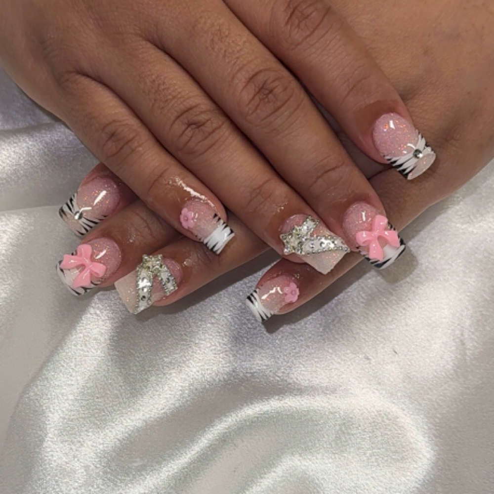 Acrylics-Full Design at nails.by.addysen in Pennock, MN