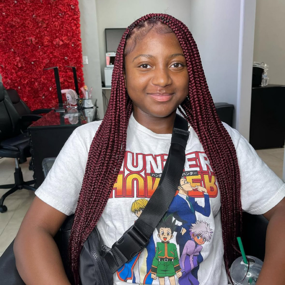Custom Regular Knotless Braids at The Arie Beauty Bar in Sacramento, CA