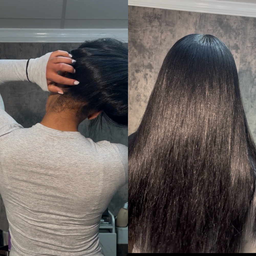 Hybrid Tape In/ Quick Weave Install at B Luxe Hair Co. in Dallas, TX