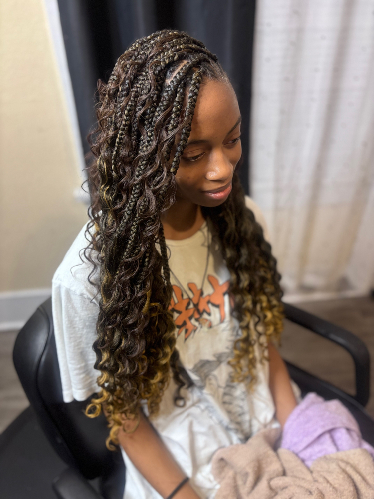 Tri Color Medium Boho Knotless