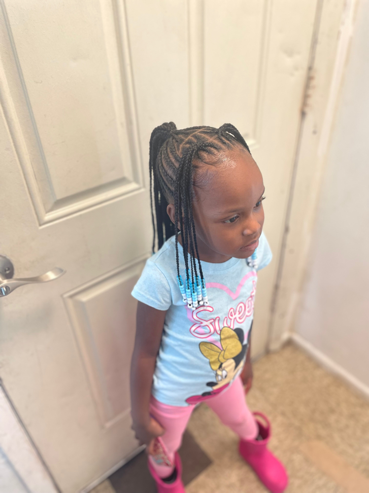 (Kids)3 Braided Ponytails Ages 1-11