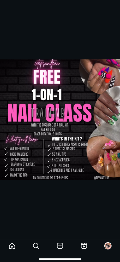 FREE Nail Class ! W/ Nail Kit ! at Tipsandtea in West Orange, NJ
