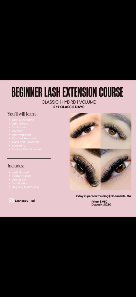 Lash Ext. Course *read Description