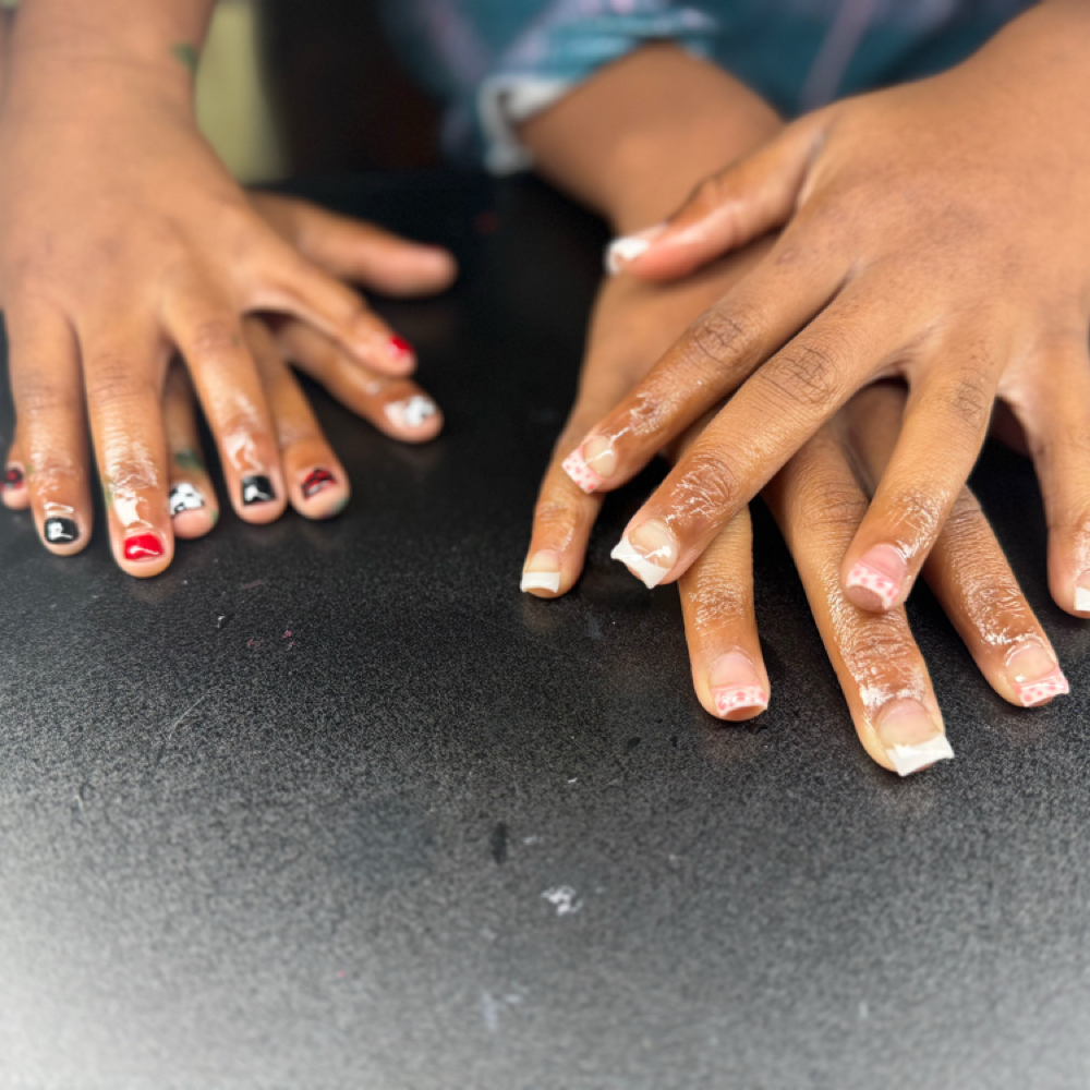 Kids Mani With Or Without Designs at Kats Nailz in Asheville, NC