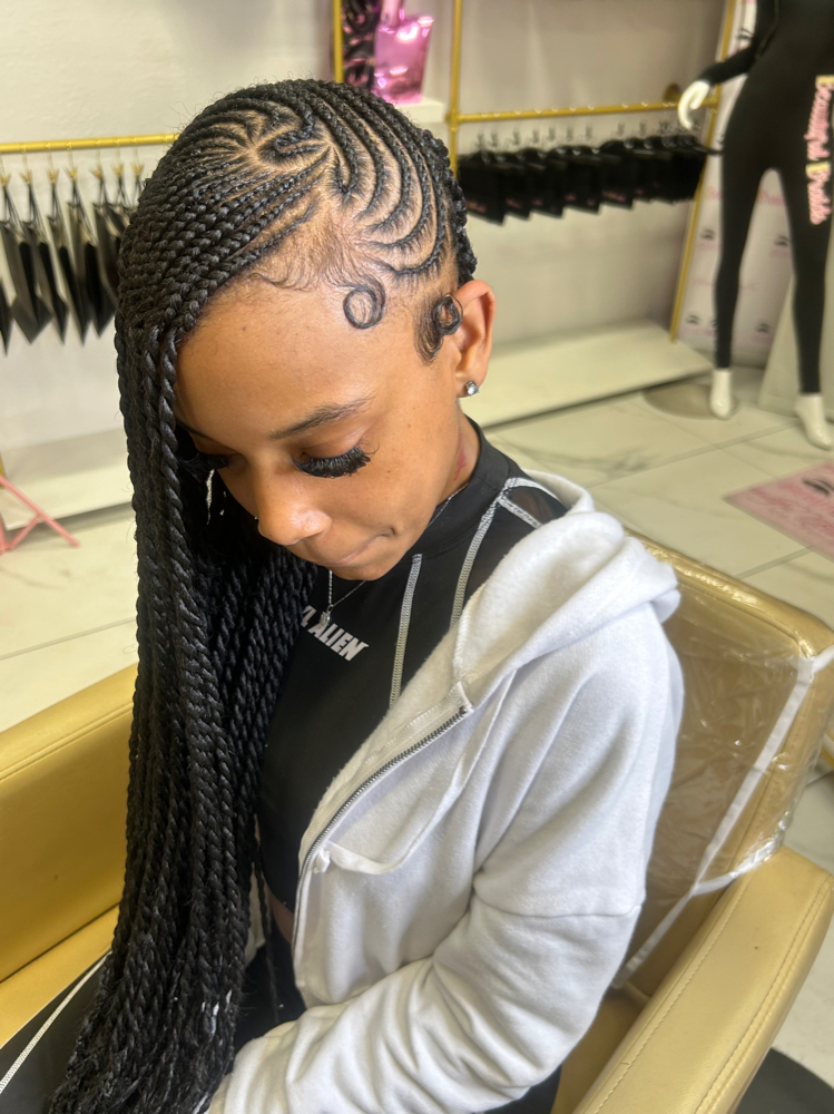 Half🍋 Half Knotless Twist W/Goddes