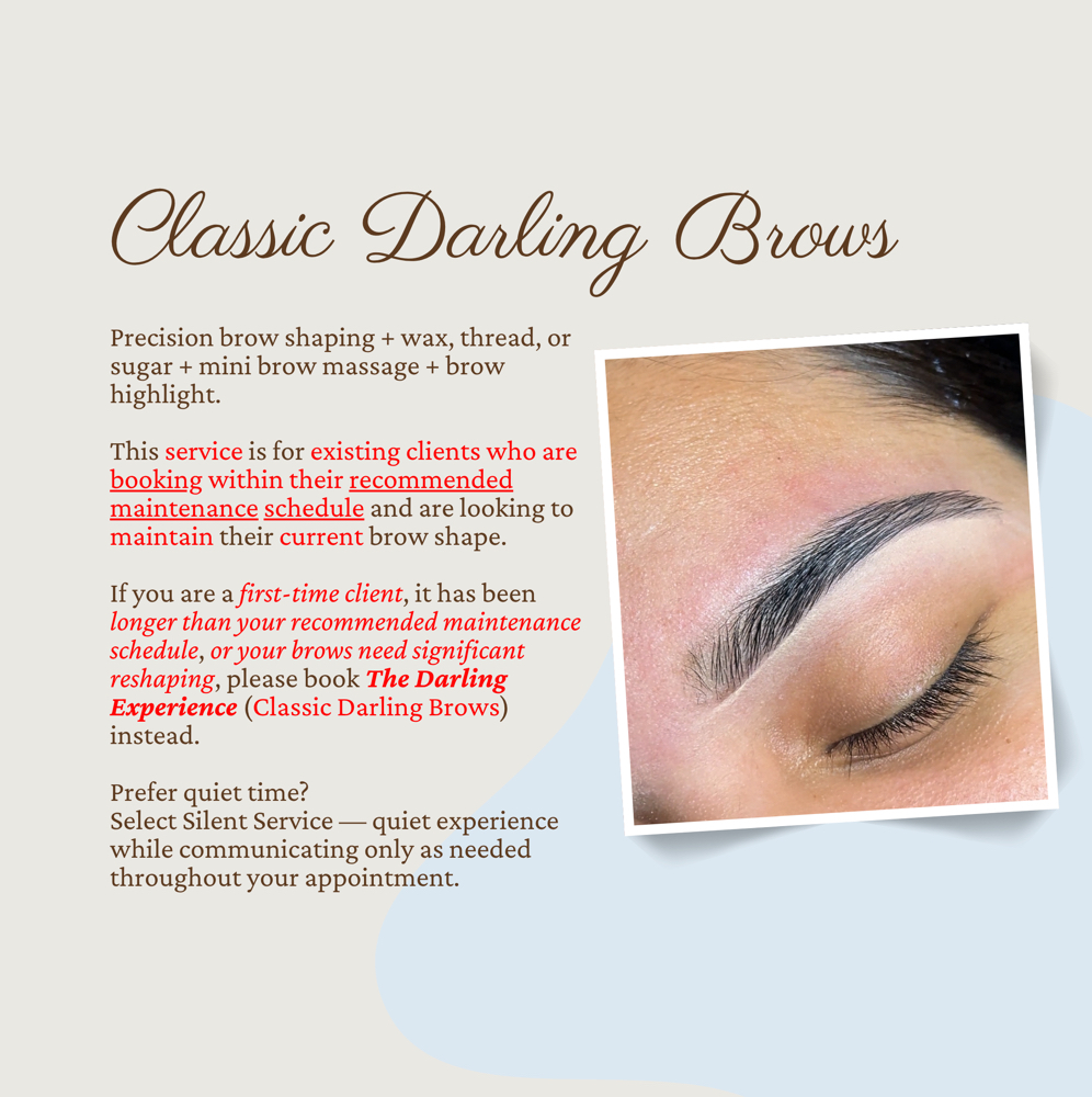 Classic Darling Brows at Darling Faith XO in Richardson, TX