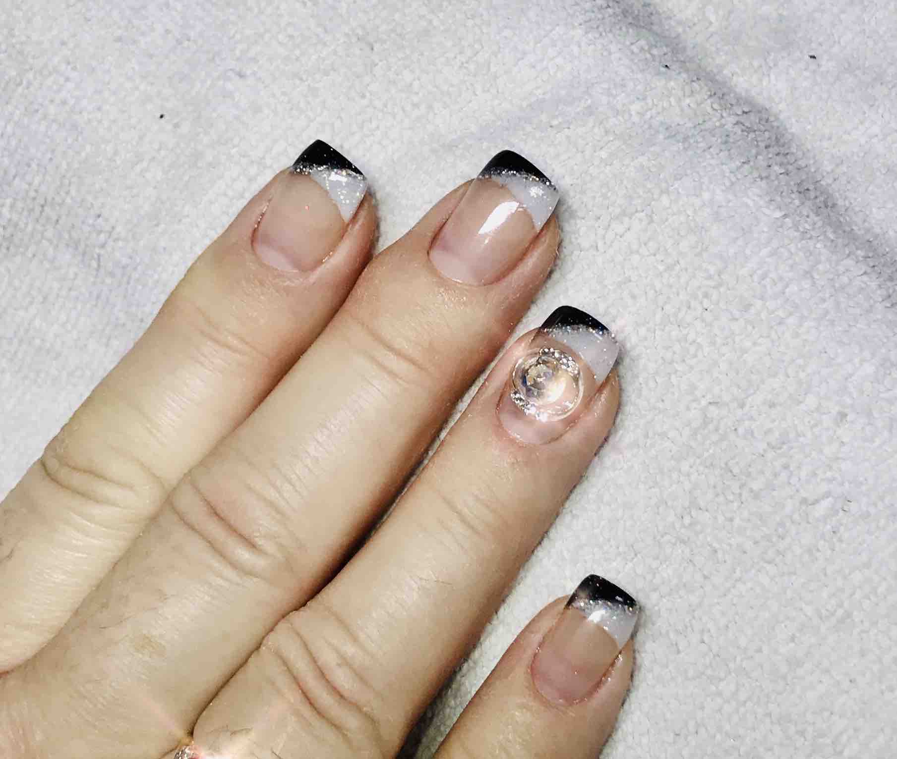 Acrylic Pink & Color Tips Full Set