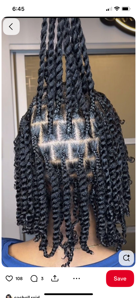 Natural 2 Strand Twist Med Sz