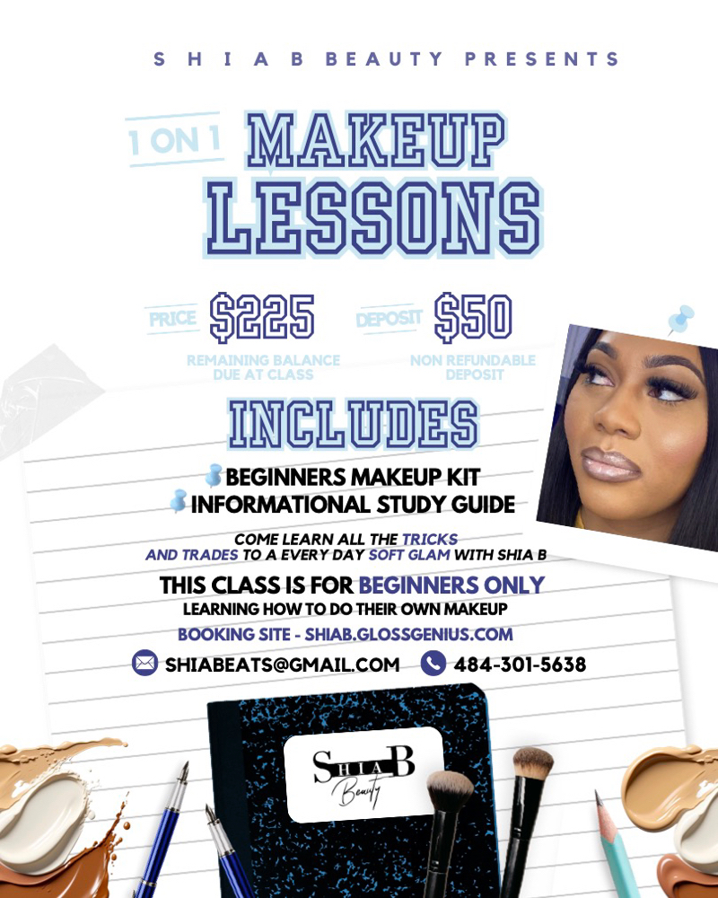 1 on 1 MAKEUP LESSONS 📓🩵