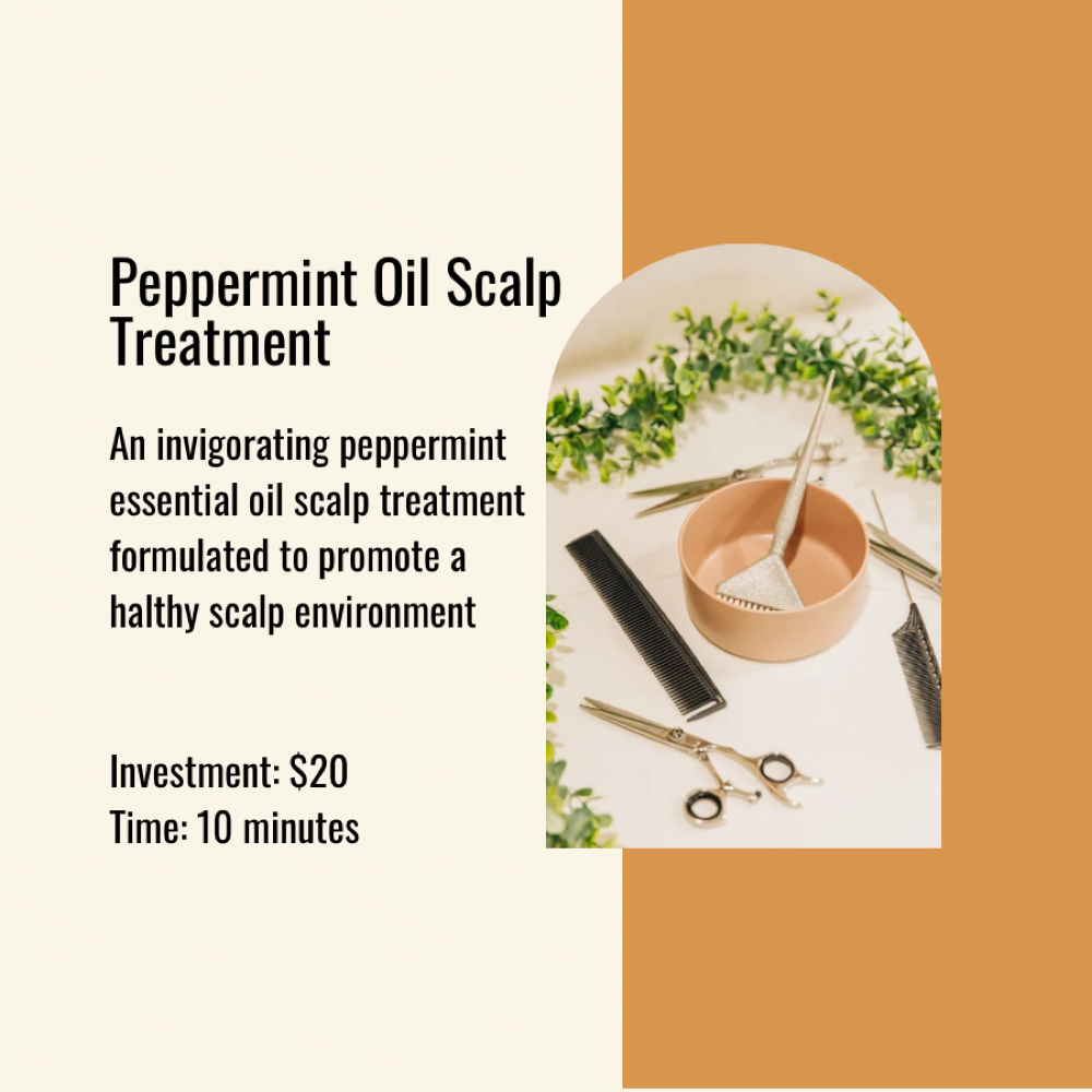Peppermint Oil Scalp Treatment at Sunkissed Studio Salon in Palm Desert, CA