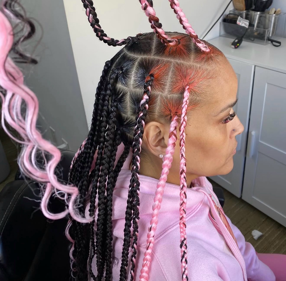 Large Knotless Braids
