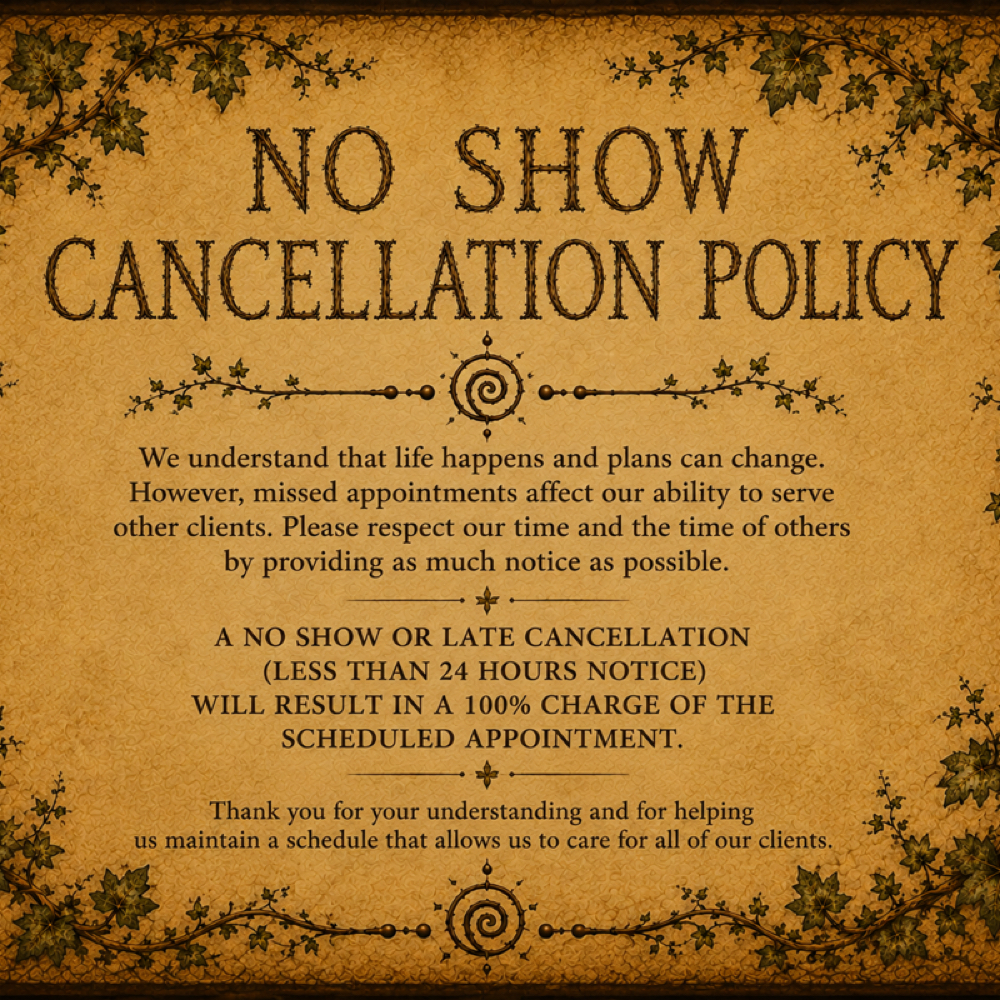 No show/Cancellation Policy at Kalypso Kove in Byron, MN