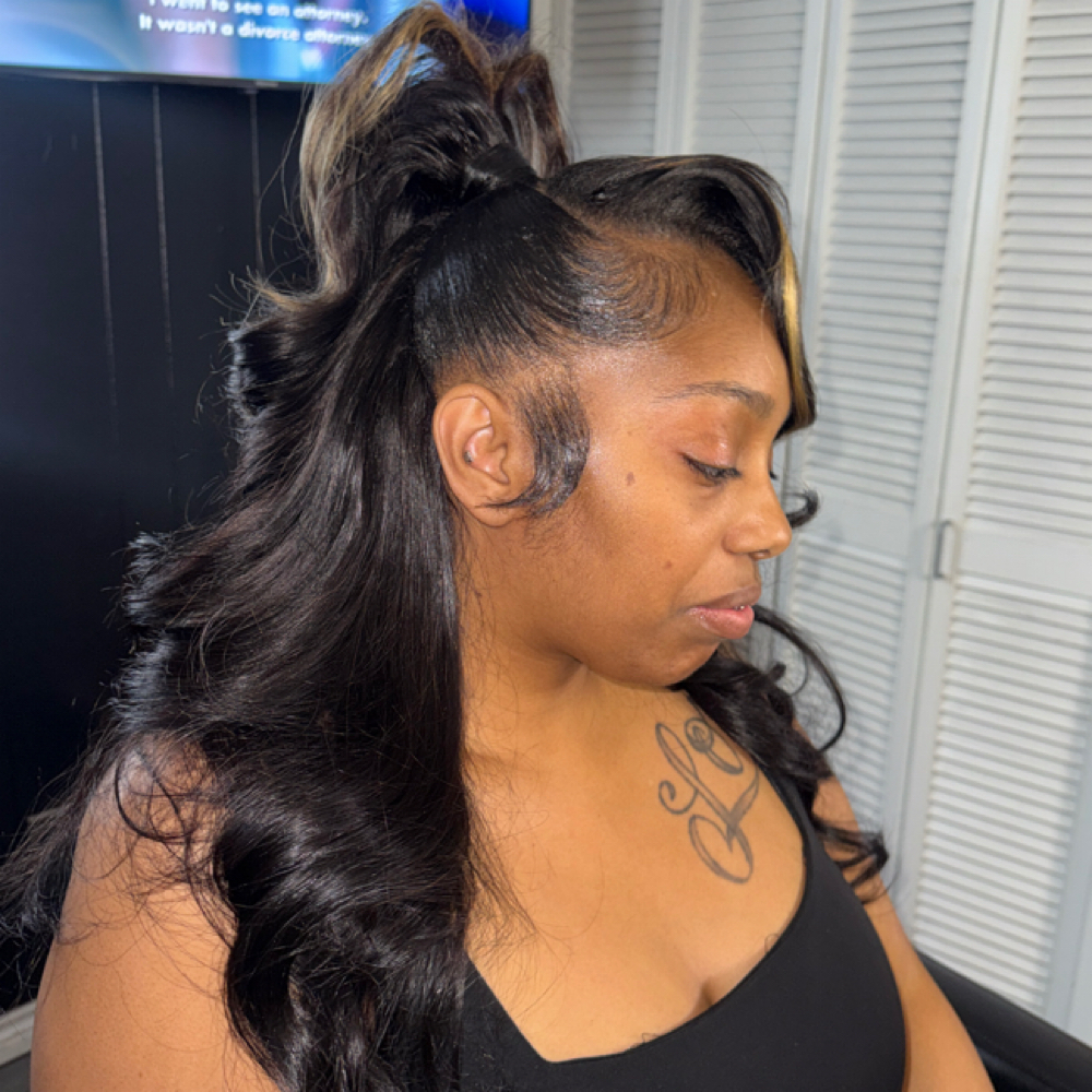 Half Up Half Down Quickweave at Ace Stylez in North Little Rock, AR