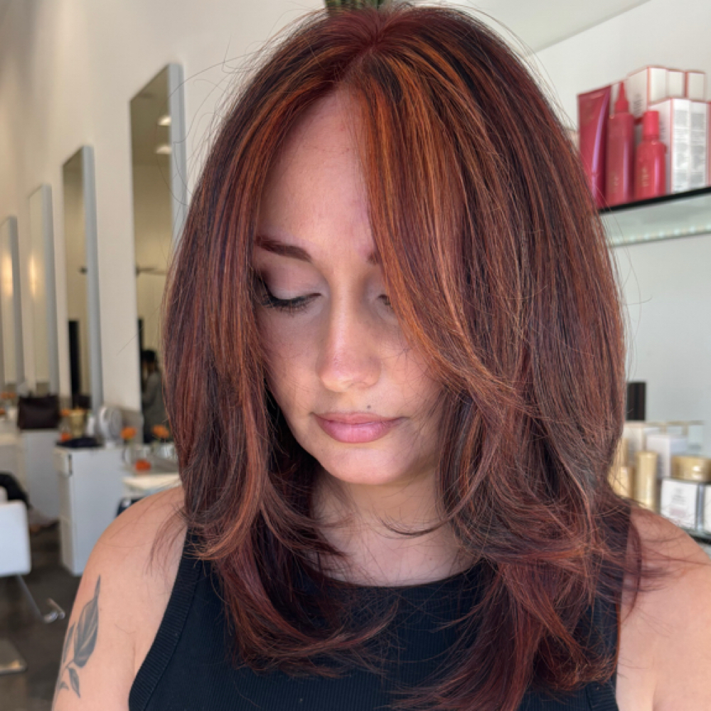 Base Touch Up & All Over Haircolor at Gabbyhxb in Palm Desert, CA