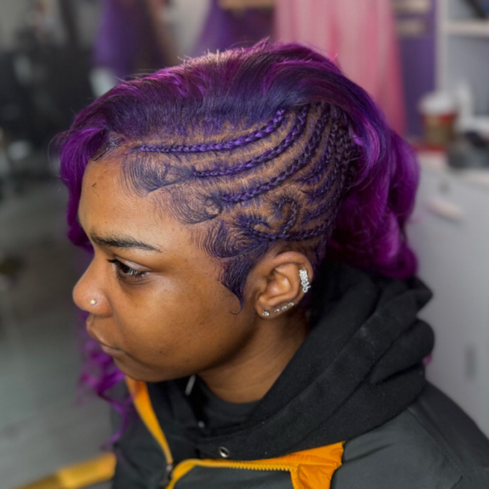 Lemonade Braids With Side Sew-in at Queen of knotless‼️👑 in Warren, MI