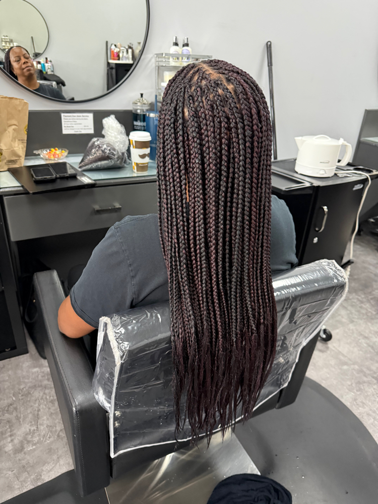 Small Long Knotless Braids
