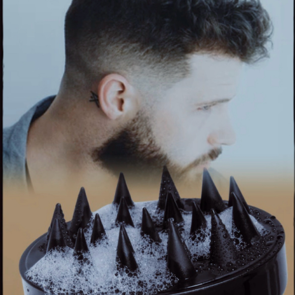 Men haircut with scalp scrub at Luxe Hair Lounge in brooklyn, NY