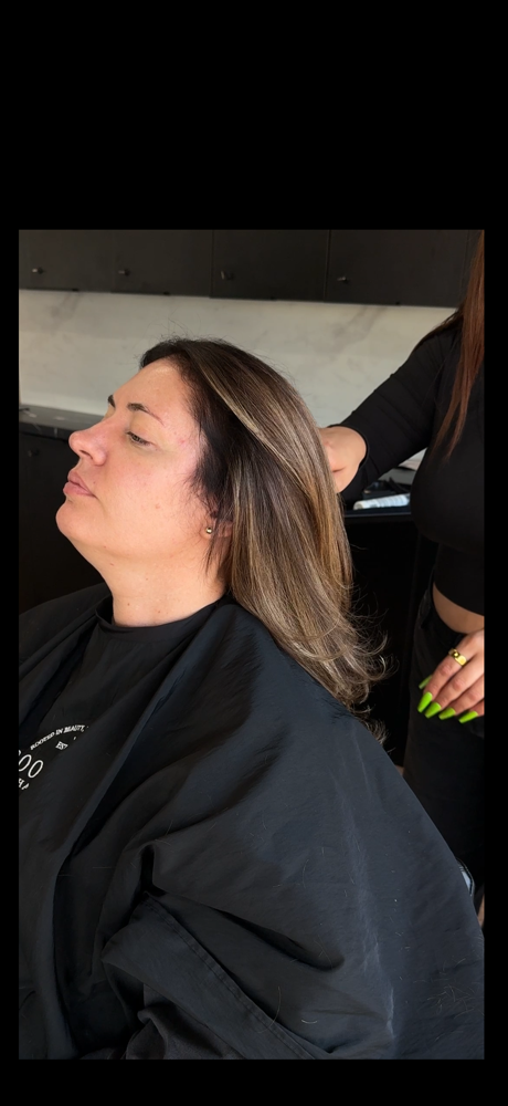 Root Color + Highlights