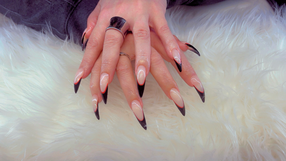 XL acrylic full set with gel