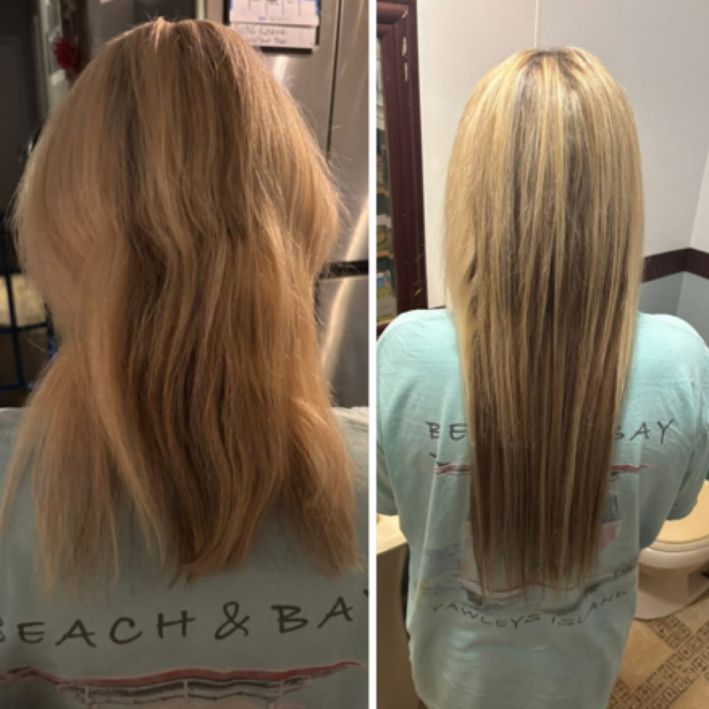 Initial Extension Install at Reflections salon at Merle Norman in Cedartown, GA