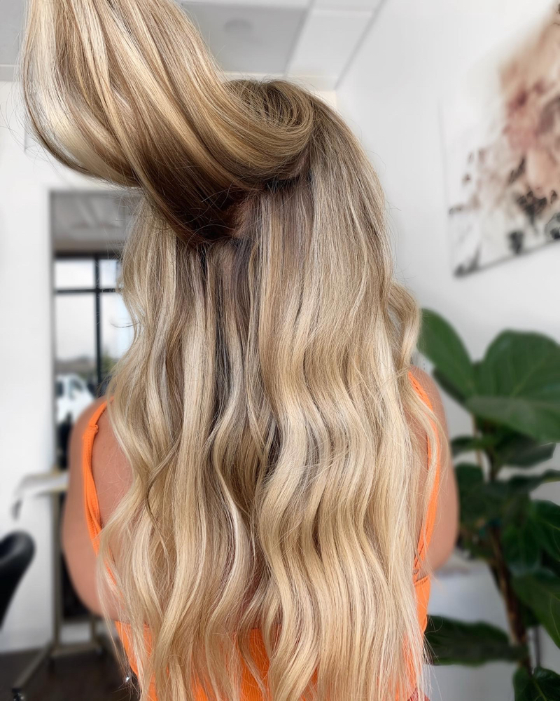 Hand Tied Extension and Color Service